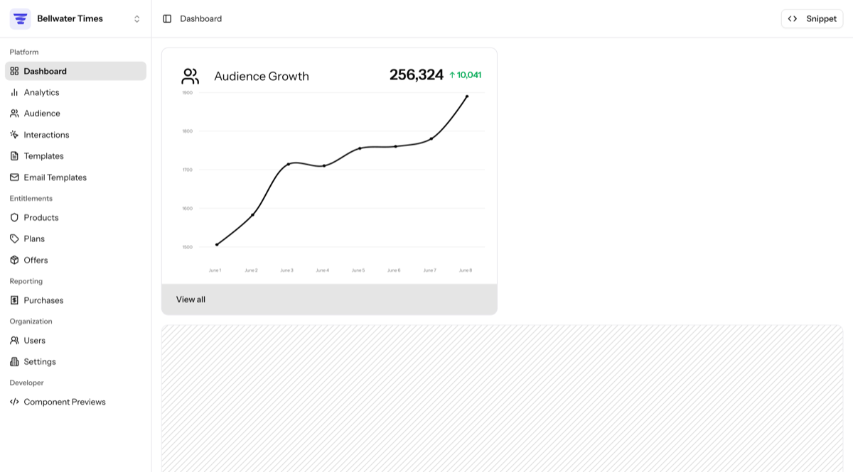 Allegro Audience dashboard